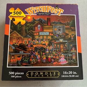 Doodle Folk Art “Witchfest” 500 piece jigsaw puzzle
